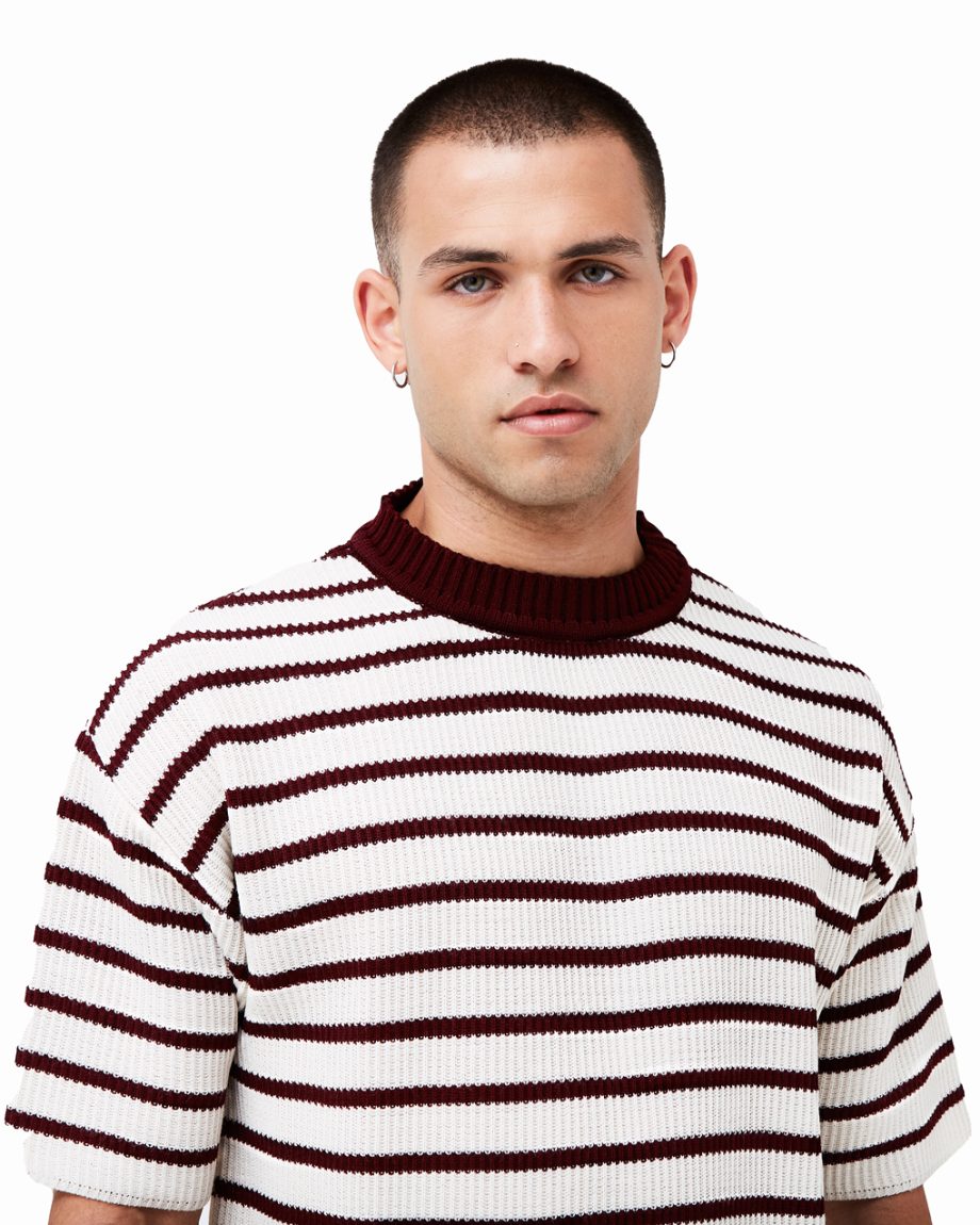 Polera Knit burdeo