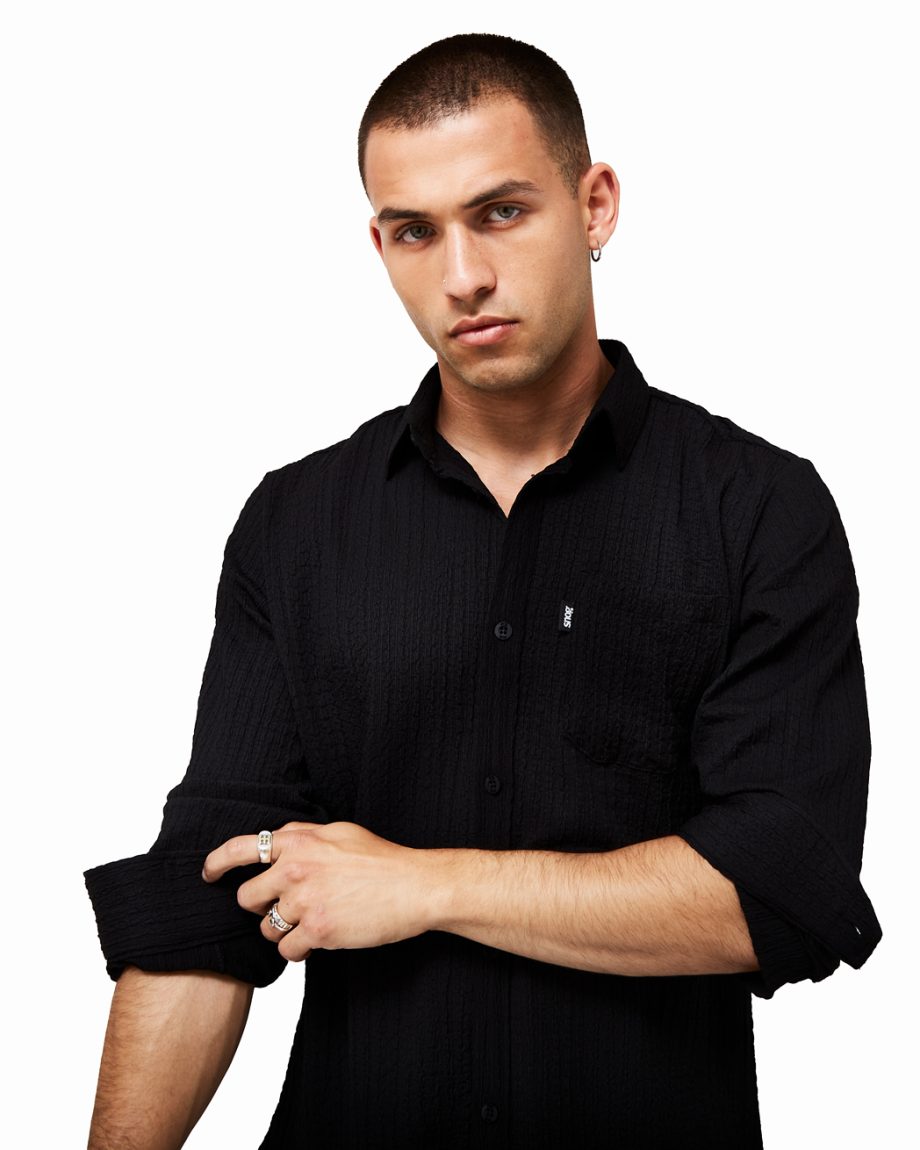 Camisa Strauss negro